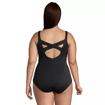 Сплошной купальник больших размеров Lands' End Carmela SlenderSuit с чашкой DDD Lands' End