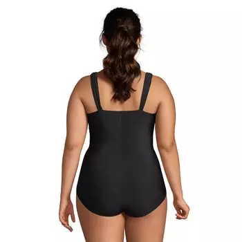 Сплошной купальник больших размеров Lands' End DDD-Cup SlenderSuit с контролем живота Lands' End