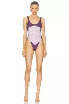 Сплошной купальник Cartouche Jean Paul Gaultier, красный/белый/бордовый