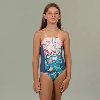 Сплошной купальник Decathlon Kamily East Nabaiji, синий