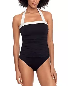 Сплошной купальник Lauren Ralph Lauren Bel Air Mio, черный