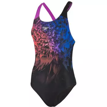 Сплошной купальник plmt digi pbck af черный/розовый Speedo