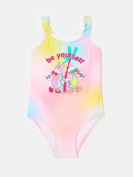 Сплошной купальник с принтом «Дональд Дак 90» Fagottino, цвет yellow/pink