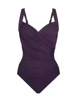 Сплошной купальник Sanibel Miraclesuit Swim, Plus Size, фиолетовый