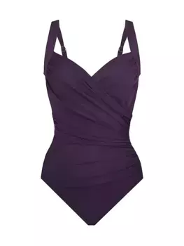 Сплошной купальник Sanibel со сборками DDD Styles Miraclesuit Swim, фиолетовый