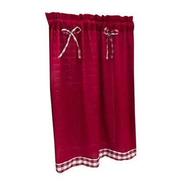 Сплошные цветные простыни, кухонные короткие занавески, занавески на окнах, драпировка для домашнего балкона, винно-красные, размеры: S Stuttg, красный