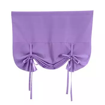 Сплошные оконные шторы для гостиной, кухни, блокирующие свет, шторы для домашнего декора - черные, размеры: 132 x 90 см Stuttg, фиолетовый