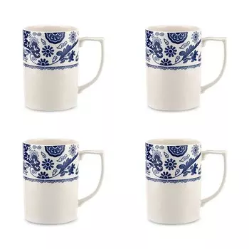 Spode Blue, итальянская кружка Brocato, набор из 4 шт, синий