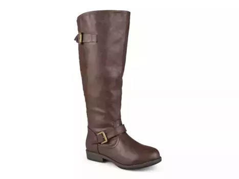 Spokane Extra Wide Calf Riding Ботинки Journee, Brown