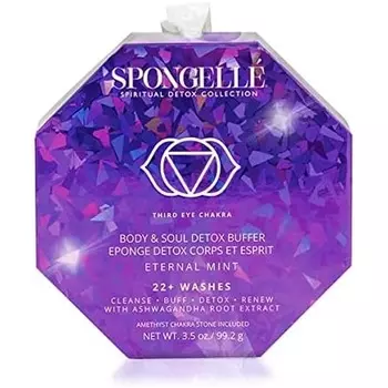 Spongelle Body & Soul Detox Puffer Third Eye Chakra Eternal Mint Spongell