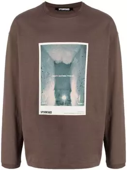 Spoonyard футболка с принтом, коричневый