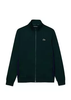 Sport classic fit зеленая мужская толстовка на молнии на молнии Lacoste