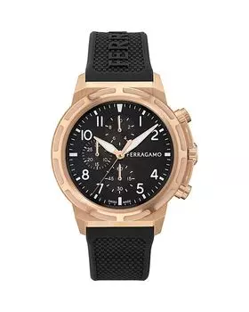Спорт-хронограф, 44 мм FERRAGAMO, черный