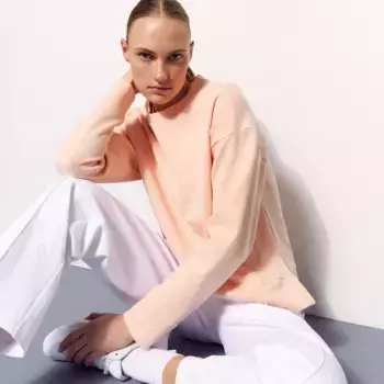 Sportcasual женский свитшот с воротником Boomerang, оранжевый