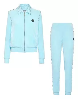 СПОРТИВНЫЙ КОСТЮМ: КУРТКА НА МОЛНИИ + СПОРТИВНЫЕ БРЮКИ STONES Philipp Plein, цвет Light Blue