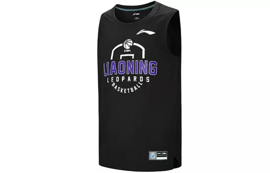 Спортивная баскетбольная коллекция баскетбольная майка мужская черная Lining, черный