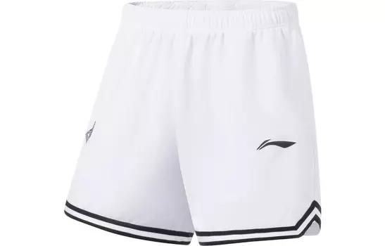 Спортивная баскетбольная коллекция баскетбольные шорты мужские белые Lining, белый
