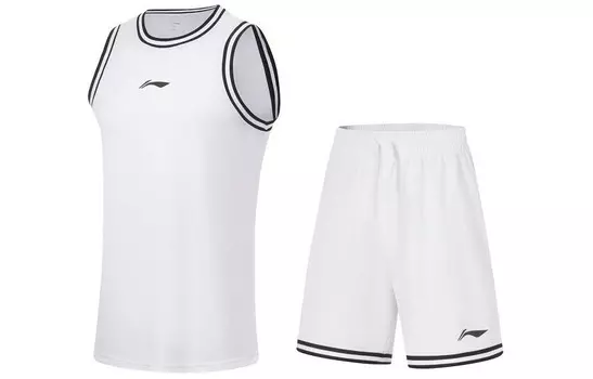 Спортивная баскетбольная коллекция баскетбольный костюм мужской белый Lining, белый