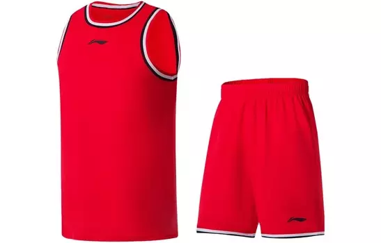Спортивная баскетбольная коллекция Баскетбольный костюм мужской Bayi красный Lining, цвет Bayi Red