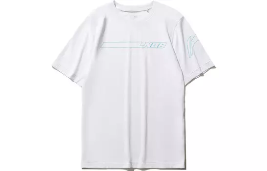 Спортивная баскетбольная коллекция футболка мужская белая Lining, белый