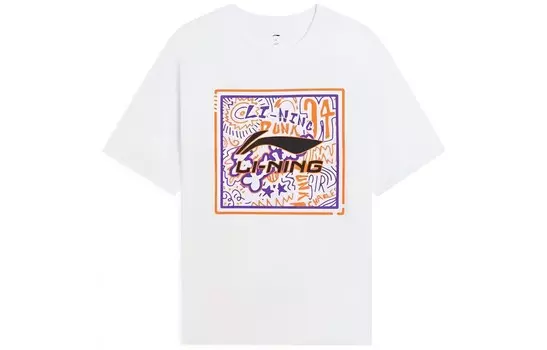 Спортивная баскетбольная коллекция футболка мужская Lining, белый