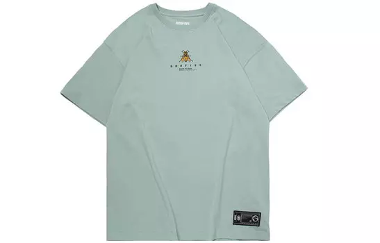 Спортивная баскетбольная коллекция футболка мужская серая туманно-зеленая Lining, серый