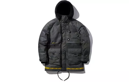 Спортивная баскетбольная коллекция пуховик мужской зеленый камуфляж Lining, зеленый