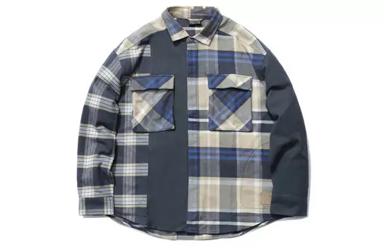 Спортивная баскетбольная коллекция рубашка мужская серо-синяя решетка Lining, цвет Gray-blue lattice