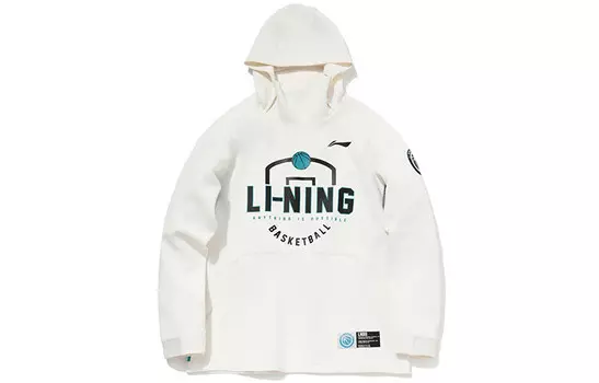 Спортивная баскетбольная коллекция толстовка мужская белая Lining, белый