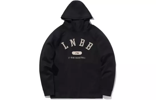 Спортивная баскетбольная коллекция толстовка мужская черная Lining, черный