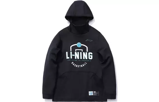 Спортивная баскетбольная коллекция толстовка мужская черная Lining, черный