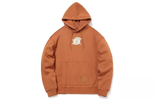 Спортивная баскетбольная коллекция Толстовка унисекс янтарно-коричневый Lining, коричневый