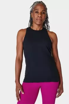 Спортивная бесшовная майка в полулегком весе Sweaty Betty, черный