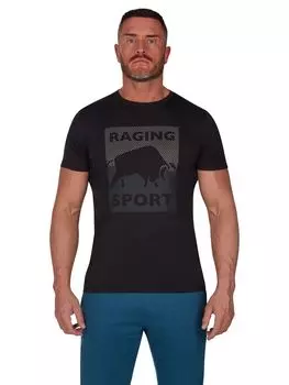 Спортивная двухцветная футболка Raging Bull, черный