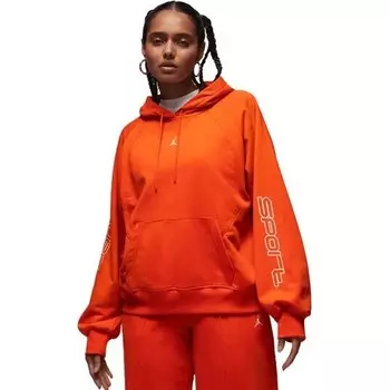 Спортивная флисовая толстовка с графическим рисунком Jordan, цвет Picante Red/Sail