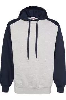 Спортивная флисовая толстовка с капюшоном Badger Sport, цвет oxford/ navy