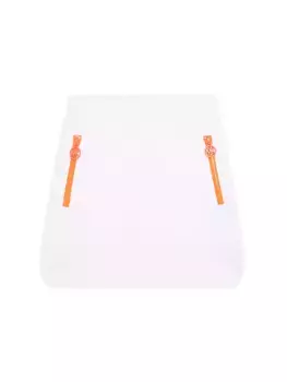 Спортивная флисовая юбка для маленьких девочек и девочек Michael Kors Kids, белый