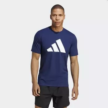 Спортивная футболка Adidas, цвет dunkelblau/weiss