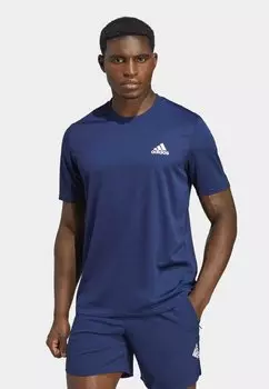 Спортивная футболка Adidas, темно-синяя белая
