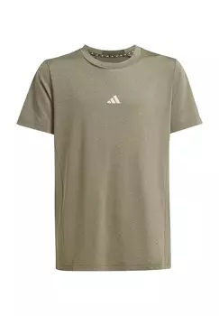 Спортивная футболка AEROREADY HEATHER KIDS adidas, оливково-зеленый