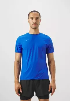 Спортивная футболка AIROLITE RUN SHORT SLEEVE HOKA, синий