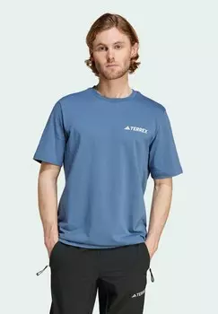 Спортивная футболка BACK GRAPHIC adidas, серый