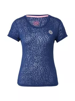 Спортивная футболка BIDI BADU Performance Anni Burnout, темно-синий