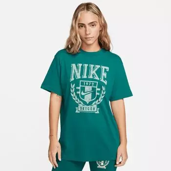 Спортивная футболка бойфренда Varsity NIKE, цвет geode teal
