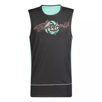 Спортивная футболка bw rose tank printing basketball sports vest black Adidas, черный