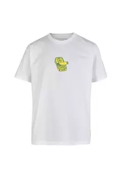 Спортивная футболка Cleptomanicx Boxy Tee Sardinade, белый