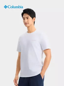 Спортивная футболка Columbia с круглым вырезом и короткими рукавами для путешествий, черный