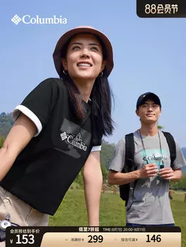 Спортивная футболка Columbia унисекс с принтом, черная