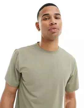 Спортивная футболка цвета хаки ASOS 4505 Quick Dry Icon