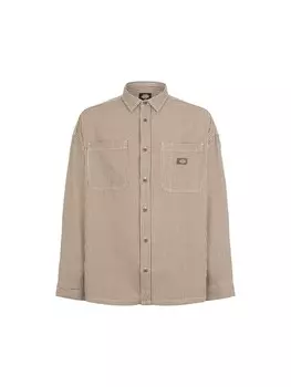 Спортивная футболка DICKIES Comfort fit Button Up HICKORY, коричневый